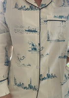 UAE landmarks Print Pyjama set with elastic bottoms - LONG set