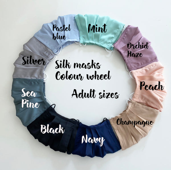 SILK  re- usable adjustable face covers / masks