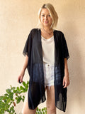 Plain Black Kimono - 3 lengths