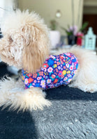 Dog t-shirt / Pyjamas in a floral pattern