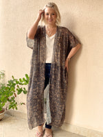 Brown and black leopard Kimono – 3 Lengths
