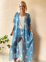 Light blue Bull Kimono in short length