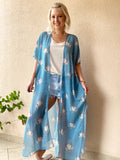 Light blue Bull Kimono in short length