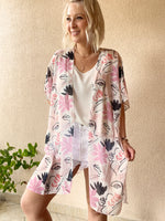 Pink and white patterned Kimono – 3 Lengths