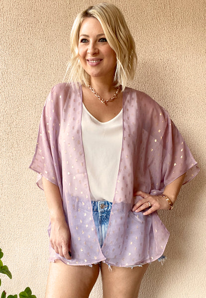 Pink and gold kimono - Short length only